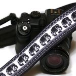 Lucky Elephants Camera Strap. Black and White Camera Strap. DSLR Camera Strap. Canon, Nikon Camera Strap. Women Accessories; 188