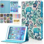 iPad Mini Case, Mini 2/3 Case, Dteck(TM) Slim Fit Folio Leather Stand Case with Auto Sleep/Wake Function Card Slots Magnetic Closure Smart Cover for Apple iPad Mini 1/2/3 (Elephant Tribe)