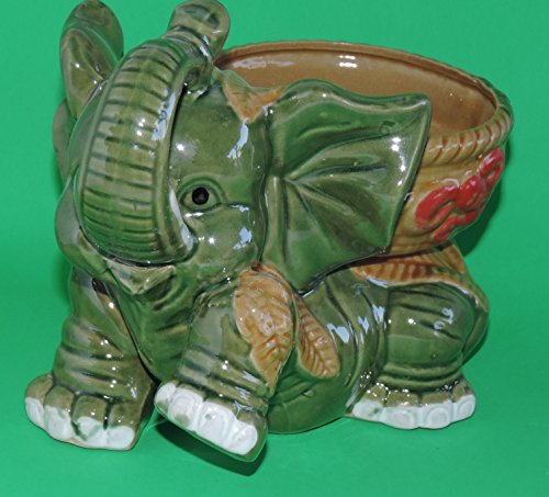 jmbamboo-Jumbo Size Elephant Ceramic Vase 7” inches tall for lucky bamboo