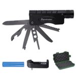 Elephant outdoor 10 in 1 Survival Gear with 5 Modes Super Bright 1000 Lumens Cree R5 LED, Knife, Saw, Bottle Opener, Spanner and Screw Driver