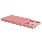 Woodmin Candy Plastic Slide Business Card Namecard Case, Fujifilm Instax Photo Holder, ID Credit Cards Organizer(Pink)