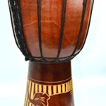 24″ DJEMBE DRUM BONGO HANDMADE AFRICAN ART CARVED IN ELEPHANT WILD DESIGN