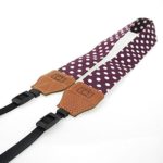 Giani Camcorder Camera Shoulder Neck Strap Universal Camcorder Belt for DSLR Fujifilm Instax Mini 8 Nikon Canon Sony Olympus Samsung(Purple-White Dots)