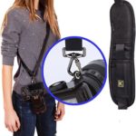 YBLUESKY Slide Camera Strap Quick Release Camera Shoulder Neck Strap and Safety Tether for Camera SLR DSLR Camcorder (Canon Nikon Sony Olympus Pentax,etc)