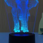 Lightingsky 3D Table Lamp 3 Colors Desk Night Light For Room Decoration Nursery (Elephant)