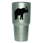 DD357 2-Pack Elephant Decal Sticker (DECAL ONLY CUP NOT INCLUDED) | 3 Inches | Premium Quality Black Vinyl | Yeti RTIC Orca Ozark Trail Tumbler Decal