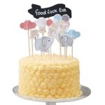 Ginger Ray Vintage Little One Baby Elephant Cake Decoration Topper Kit with Chalkboard Sign, Mixed
