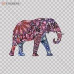 Vinyl Stickers Decal Floral Elephant Elephas Waterpro For Helmet waterproof standing california spotted light (3 X 2,08 Inches) Fully Waterproof Printed vinyl sticker