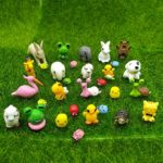 EMiEN 31 Pieces Mini Animals Miniature Ornament Kits Set,Snails,Koala,Tortoise,Flamingo,Honeybee,Rabits,Sheeps,Elephants,Frogs,Ducks etc Miniature Ornament for DIY Dollouse Fairy Garden Plant Décor