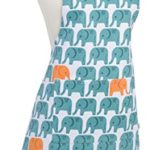 Now Designs Basic Cotton Kitchen Chef’s Apron, Edgar Elephant