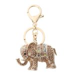 Whitelotous Popular Inlaid Color Cast Elephant Key Ring – Rhinestone Purse Bag Buckle – Crystal Key Chain – Ladies Bag Pendant