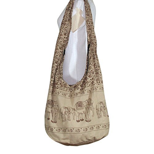 Hippie Elephant Sling Crossbody Bag Purse Thai Top Zip Handmade New ...