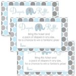 Elephant Baby Shower Diaper Raffle Invitation Insert Card Set of 25