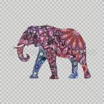 Decals Vinyl Sticker Colorful Elephant Car Window Wall Art Decor Doors Helmet Truck Motorcycle Note Book Mobile Laptop Size: 5 X 4.3 Inches Vinyl color print