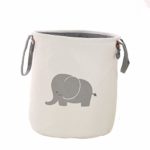 Super iMan Foldable Lined Storage Basket,Basket for Nursery,Baby Nursery, Large Laundry Basket for Kids Room,Toys Organizer (Elephant)