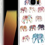 S7 Case – Case for Galaxy S7 – Replacement Cover Compatible with Samsung S7 Elephant Wonderful Elephant Animal Pattern Flower (Flexible TPU Protective Silicone)