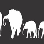 Barking Sand Designs Elephant Family – Die Cut Vinyl Window Decal/Sticker Car/Truck 8.5″x3.5″