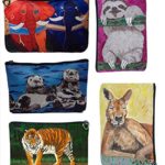 Cosmetic Bag, Zipper Pouch, Makeup Bag – Taken From My Original Paintings – Animals – Wearable Art With A Purpose -Women’s Cosmetic Bags Small Makeup