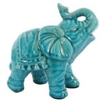 Something different Blue Ceramic Elephant Ornament (One Size) (Blue)