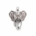 5pcs Antique Silver Color Elephant Owl Cage Locket Aromatherapy Essential Oil Diffuser Necklace Pendant (Antique Silver)