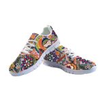 FOR U DESIGNS Women’s Running Sneaker Lightweight Go Easy Walking Jogging Sports Running Shoes Rose Floral Print