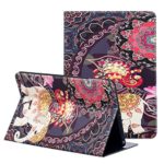 iPad 9.7 2018/2017 Case, iPad Air Case/iPad Air 2 Case, ZAOX Slim Fit Wallet Case Leather Folio Stand w/Card Holder Hard Back Cover for the Apple iPad 9.7 iPad 5th/6th Generation (Elephant Floral)