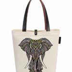 So’each Canvas & Beach Tote Bag Animal Elephant Graphic Handbag Shoulder Bag