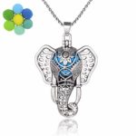 Boho Style Antique Silver Plating Elephant Necklace