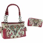 Colorful Tribal Elephant Concealed Carry Purse and Wallet Set