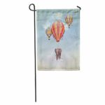 Semtomn Seasonal Garden Flags 12″ x 18″ Blue Fantasy Flying Elephant in The Sky Balloons Magazine Computer Graphics Dream Outdoor Decorative House Yard Flag