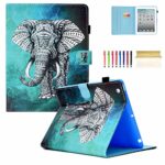 Casii iPad 2/3/4 Case 9.7 Inch,Ultra Slim Premium Flexible Soft PU Leather Folio Stand Protective Smart Cover Case with Kickstand Card Slots Auto Wake/Sleep for 9.7″ iPad 2 3 4,Elephant