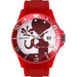 PICONO Red Juggler Time and Date Water Resistant Analog Quartz Watch – Elephant