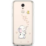 PHEZEN LG Stylo 4 Case,LG Stylo 4 Plus Case,LG Q Stylus Case,Cute Art Design Soft Flexible Clear TPU Rubber Silicone Case Transparent Slim TPU Bumper Cover Phone Case for LG Stylo 4,Heart Elephant