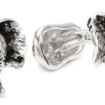 ROTENIER “Novelty” Sterling Silver Elephant Head and Peanut Cufflinks