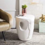 Safavieh ACS4568A Castle Collection Elephant Garden Stool, White