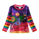 VIKITA Kid Girl Cotton Lace Long Sleeve T Shirt Clothes 2-6 Years