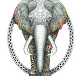 TangleEasy Lined Journal Elephant (Quiet Fox Designs) Hyper-Detailed, Exquisitely Rendered Animal Illustrations by Ben Kwok (BioWorkZ); Lined Pages with Plenty of Writing Space to Document Your World