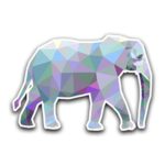 CUSTOMI Elephant Polygon Geometric Sticker Decal Poly Car Truck MacBook Laptop Outdoor Vinyl