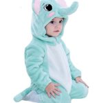 Tonwhar Toddler Infant Tiger Dinosaur Animal Fancy Dress Costume (110 (Height:35″-39″/Ages 24-30 Months), Elephant)