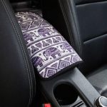 YR Vehicle Center Console Armrest Cover Pad, Universal Fit Soft Comfort Center Console Armrest Cushion for Car, Stylish Pattern Design Car Armrest Cover, Elephant