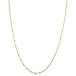 Kooljewelry 10k Yellow Gold Singapore Chain Necklace (0.7 mm, 1 mm, 1.4 mm, 1.7 mm)