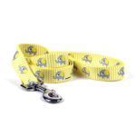 Yellow Dog Design Yellow Elephants Dog Leash-Size Small/Medium-3/4 Inch Wide and 5 feet (60 inches) Long