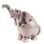 Blue Sky Ceramic Elephant Teapot, 12 x 6 x 9.5″