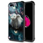 iPhone 8 Plus Case, Baby Elephant Pattern Tempered Glass iPhone 7 Plus Cases for Mens [Anti-Scratch] Fashion Design Cover Case for iPhone 7/8 Plus 5.5-inch Baby Elephant