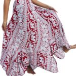 Full Funk Long Flowing Beach Skirt Bold Viscose Prints – Wreath Elephant Art