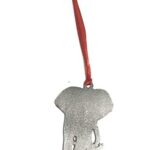 Elephant Christmas Ornament Pewter Charm Decorative Vacation Travel Souvenir Zoo Safari Jungle Animals Theme Decorations