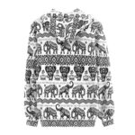 Biyejit Bohemian Elephant Print Womens Active Long Sleeve Zip Up Hoodies with Pocket Long Sleeve Drawstring Hooded Sweatshirts Jackets for Athletic Workout