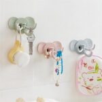 6pcs Elephant Swivel Adhesive Hooks, Living Room Decor Hooks for Hanging, Command Hooks Wall Hooks for Hanging, Wall Hangers Key Hooks Decorative, Hanger for Bathroom Kitchen Wall Mount