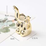 Ardax Ceramic Animal Figurines Ornaments, Gold Home Decor Sculptures and Statues Handmade Artware Gifts (Elephant)