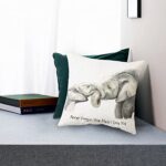 Sidhua Elephant Love Themed Pillowcase Decorations for Home, Baby Elephant Never Forget How Much I Love You Throw Pillow Cover 18”x18”, Valentine’s Day Gifts, Elephant Lover Gifts